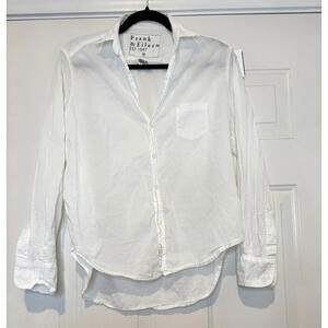 Frank and Eileen women's sz XS cotton button down blouse white #2084